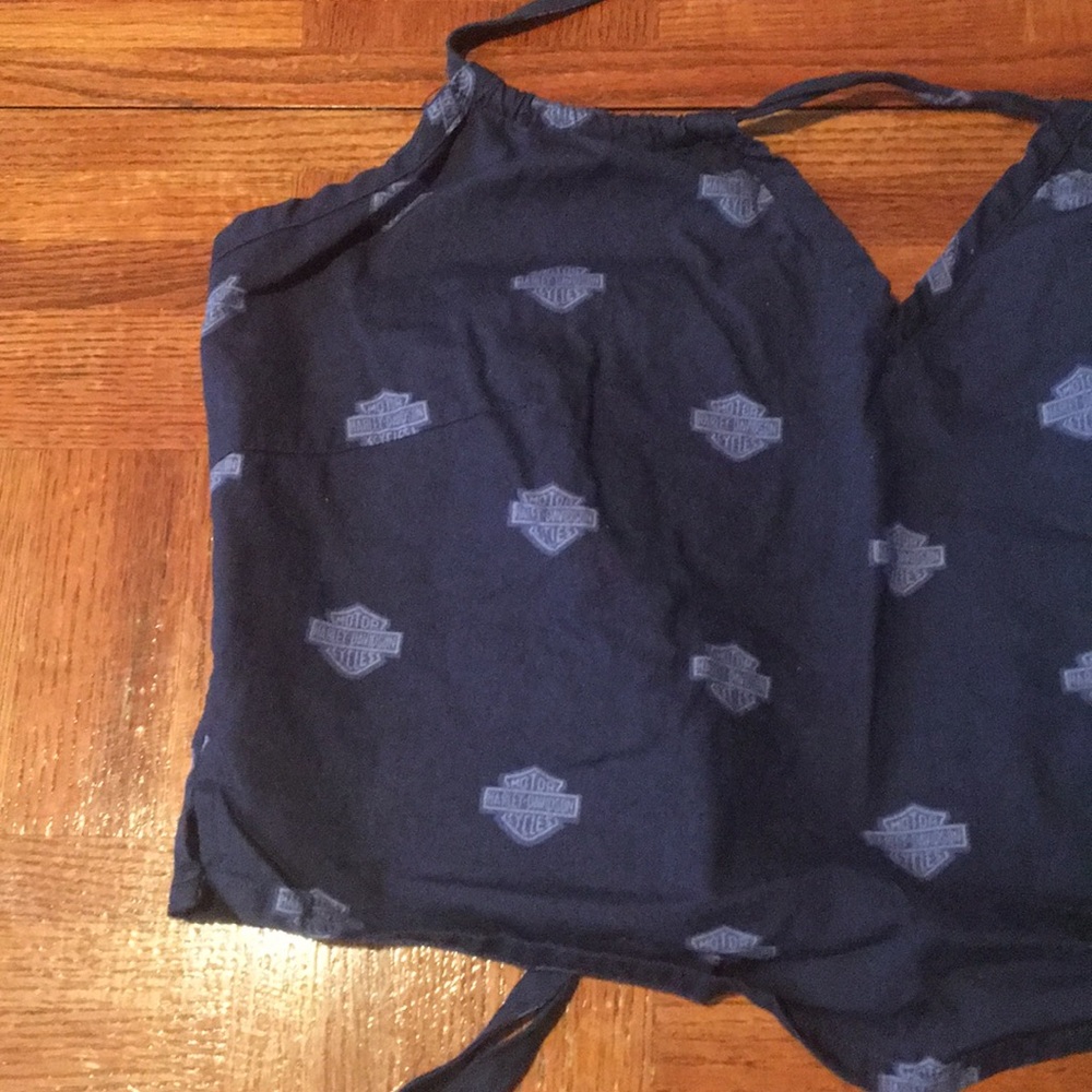 🌺TRADED🌺 Authentc HARLEY DAVIDSON chambray top - Picture 2 of 10